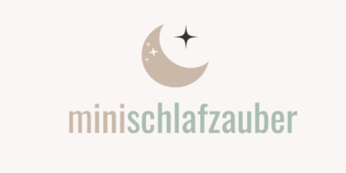 Das Bild zeigt das Wort minischlafzauber und ein Mond Icon darüber.